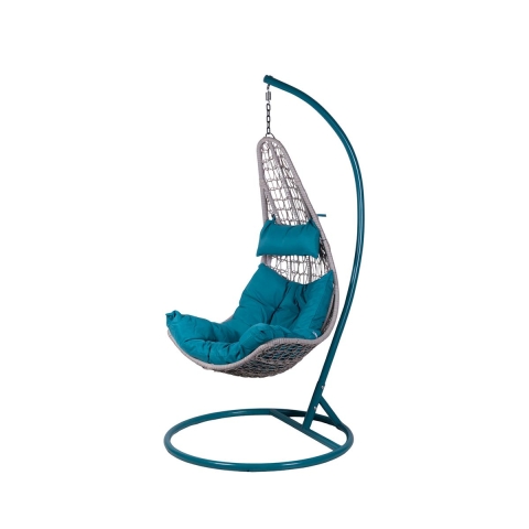 Sedia a dondolo in acciaio cuscino imbottito Nirel Promozione