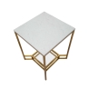 Tavolo da caffè in metallo dorato piano in marmo 47x47x60 Double Marble Saldi