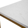 Tavolo da caffè in metallo dorato piano in marmo 47x47x60 Double Marble Catalogo