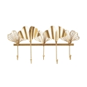 Appendiabiti da parete in metallo con 5 ganci 26,3x49,5x6 cm Leaves Promozione