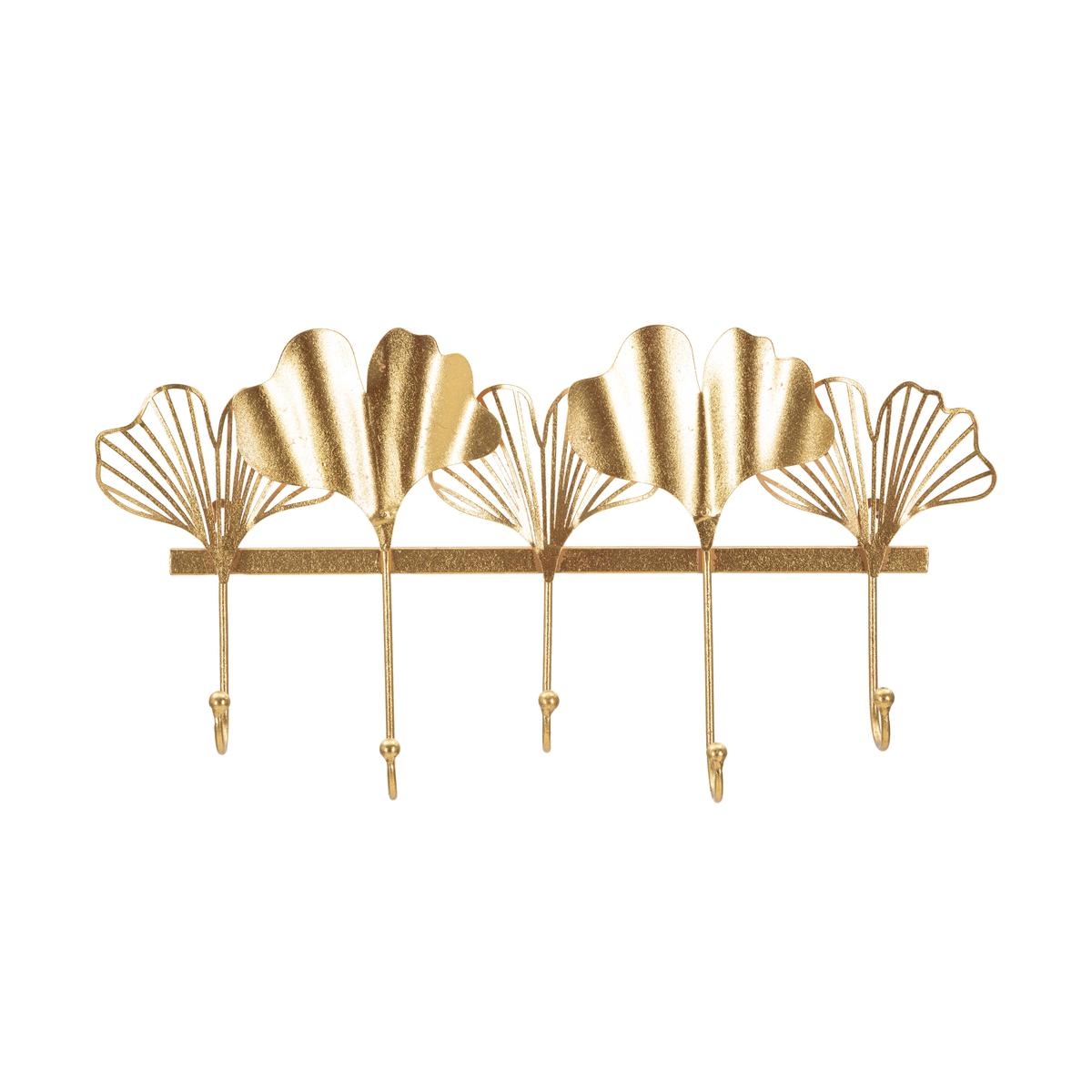 Appendiabiti da parete in metallo con 5 ganci 26,3x49,5x6 cm Leaves Promozione Appendiabiti da parete in metallo con 5 ganci 26,3x49,5x6 cm Leaves Promozione