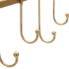 Appendiabiti da parete in metallo con 5 ganci 26,3x49,5x6 cm Leaves Sconti