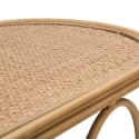 Console in metallo stile boho chic con piano in rattan Samui Scelta