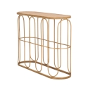 Console in metallo stile boho chic con piano in rattan Samui Offerta