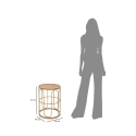 tavolino basso rotondo in metallo e rattan 55x40x40cm Samui Catalogo