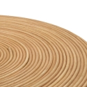 Tavolino basso rotondo in rattan 56x48x48cm stile boho chic Teyra Saldi