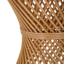Tavolino basso rotondo in rattan 56x48x48cm stile boho chic Teyra Sconti