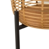Set 2 portavasi rotondi in rattan con piedistallo in metallo nero Zeyok Sconti