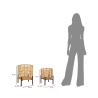 Set 2 portavasi rotondi in rattan con piedistallo in metallo nero Zeyok Catalogo