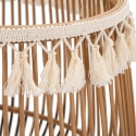  Set 2 ceste rotonde portaoggetti in rattan e tessuto Fuji Saldi