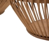  Set 2 ceste rotonde portaoggetti in rattan e tessuto Fuji Sconti