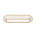 Mensola da parete in metallo e rattan stile boho chic Panama Promozione