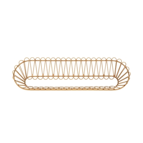 Mensola da parete in metallo e rattan stile boho chic Panama Promozione