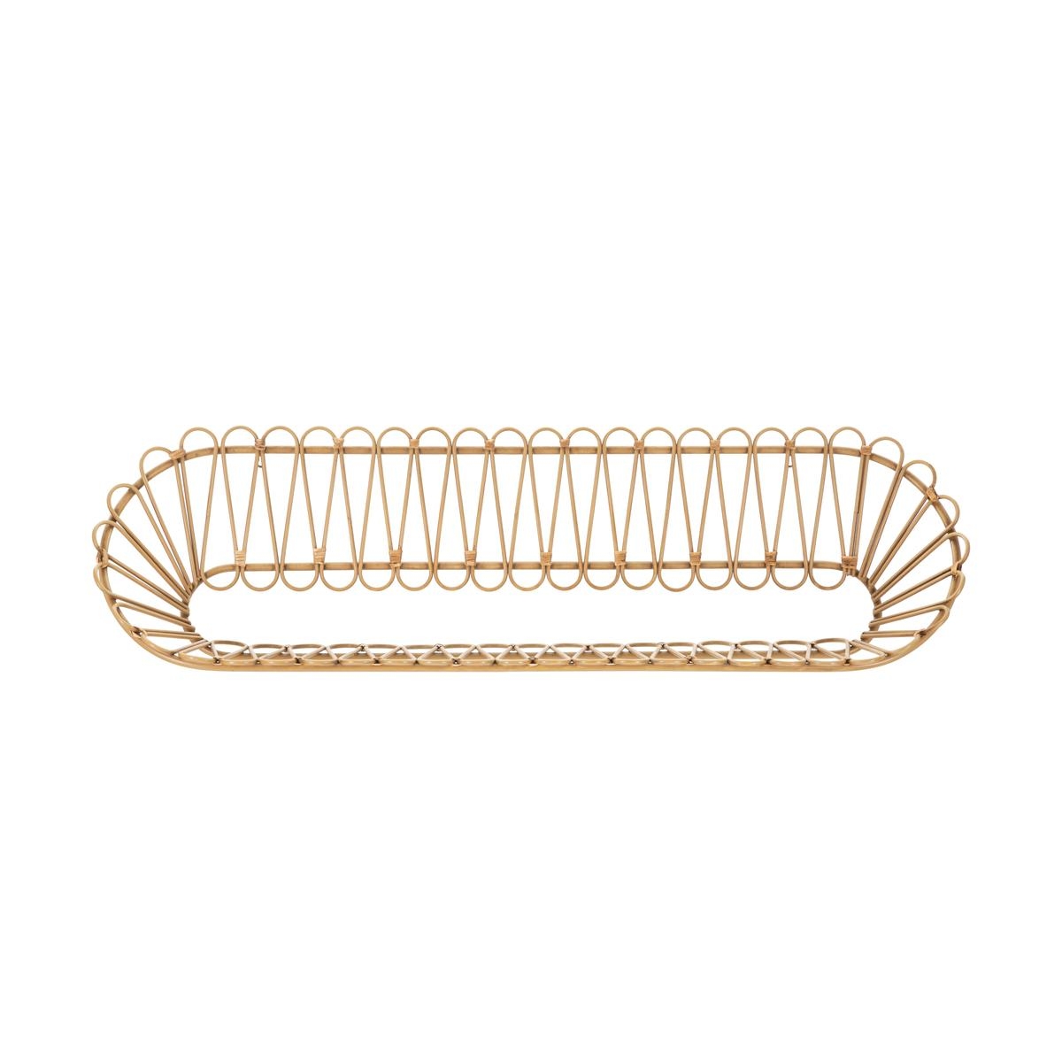 Mensola da parete in metallo e rattan stile boho chic Panama Promozione Mensola da parete in metallo e rattan stile boho chic Panama Promozione