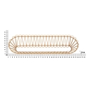 Mensola da parete in metallo e rattan stile boho chic Panama Stock