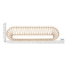 Mensola da parete in metallo e rattan stile boho chic Panama Stock