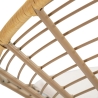 Sedia in metallo e rattan con cuscino bianco boho chic Panama Scelta