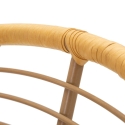 Sedia in metallo e rattan con cuscino bianco boho chic Panama Modello