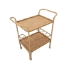Carrello portavivande in metallo e rattan con portabottiglie Panama Offerta