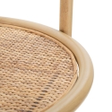Libreria angolare rotonda in rattan e metallo 4 scaffali Panama Sconti