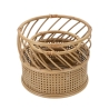 Set 2 portavasi rotondi in metallo e rattan Panama Saldi