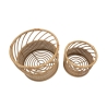 Set 2 portavasi rotondi in metallo e rattan Panama Offerta