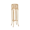 Portavasi rotondo con piedistallo in metallo e rattan Panama Stand Promozione