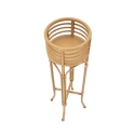 Portavasi rotondo con piedistallo in metallo e rattan Panama Stand Offerta