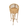 Portavasi rotondo con piedistallo in metallo e rattan Panama Stand Offerta