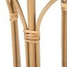 Portavasi rotondo con piedistallo in metallo e rattan Panama Stand Sconti