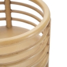 Portavasi rotondo con piedistallo in metallo e rattan Panama Stand Saldi