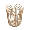 Portavasi rotondo in metallo e rattan bamboo intrecciato Panama Offerta