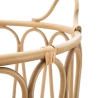 Cesta portaoggetti rotondo boho chic in metallo e rattan Panama Saldi