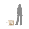 Cesta portaoggetti rotondo boho chic in metallo e rattan Panama Catalogo