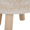 Sgabello rotondo imbottito in tessuto con gambe in legno Damasco Catalogo