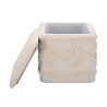 Pouf contenitore quadrato in tessuto imbottito 40x40cm Damasco Offerta