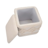 Pouf contenitore quadrato in tessuto imbottito 40x40cm Damasco Sconti