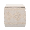 Pouf contenitore quadrato in tessuto imbottito 40x40cm Damasco Saldi