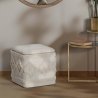 Pouf contenitore quadrato in tessuto imbottito 40x40cm Damasco Vendita