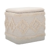 Pouf contenitore quadrato in tessuto imbottito 40x40cm Damasco Promozione