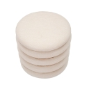 Pouf contenitore rotondo in legno e tessuto boho chic Damasco Line Offerta