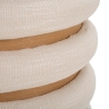 Pouf contenitore rotondo in legno e tessuto boho chic Damasco Line Catalogo