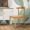 Set 2 sedie cucina in legno con seduta in rattan intrecciato Japan Vendita