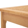 Set 2 sedie cucina in legno con seduta in rattan intrecciato Japan Stock