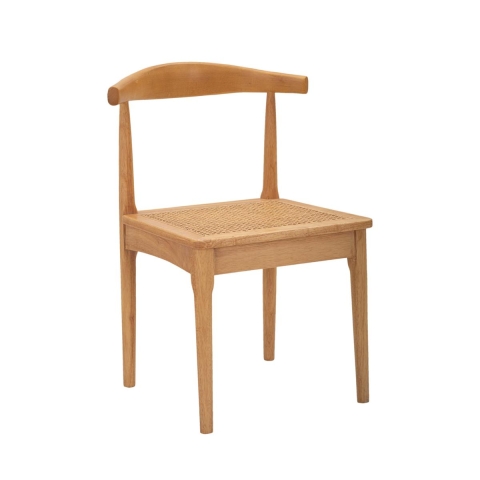 Set 2 sedie cucina in legno con seduta in rattan intrecciato Japan Promozione
