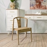 Set 2 sedie cucina in legno con schienale rattan intrecciato Japan Vendita