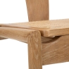 Set 2 sedie cucina in legno con schienale rattan intrecciato Japan Stock