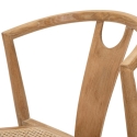 Set 2 sedie cucina in legno con schienale rattan intrecciato Japan Scelta