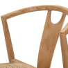Set 2 sedie cucina in legno con schienale rattan intrecciato Japan Scelta