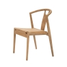 Set 2 sedie cucina in legno con schienale rattan intrecciato Japan Sconti